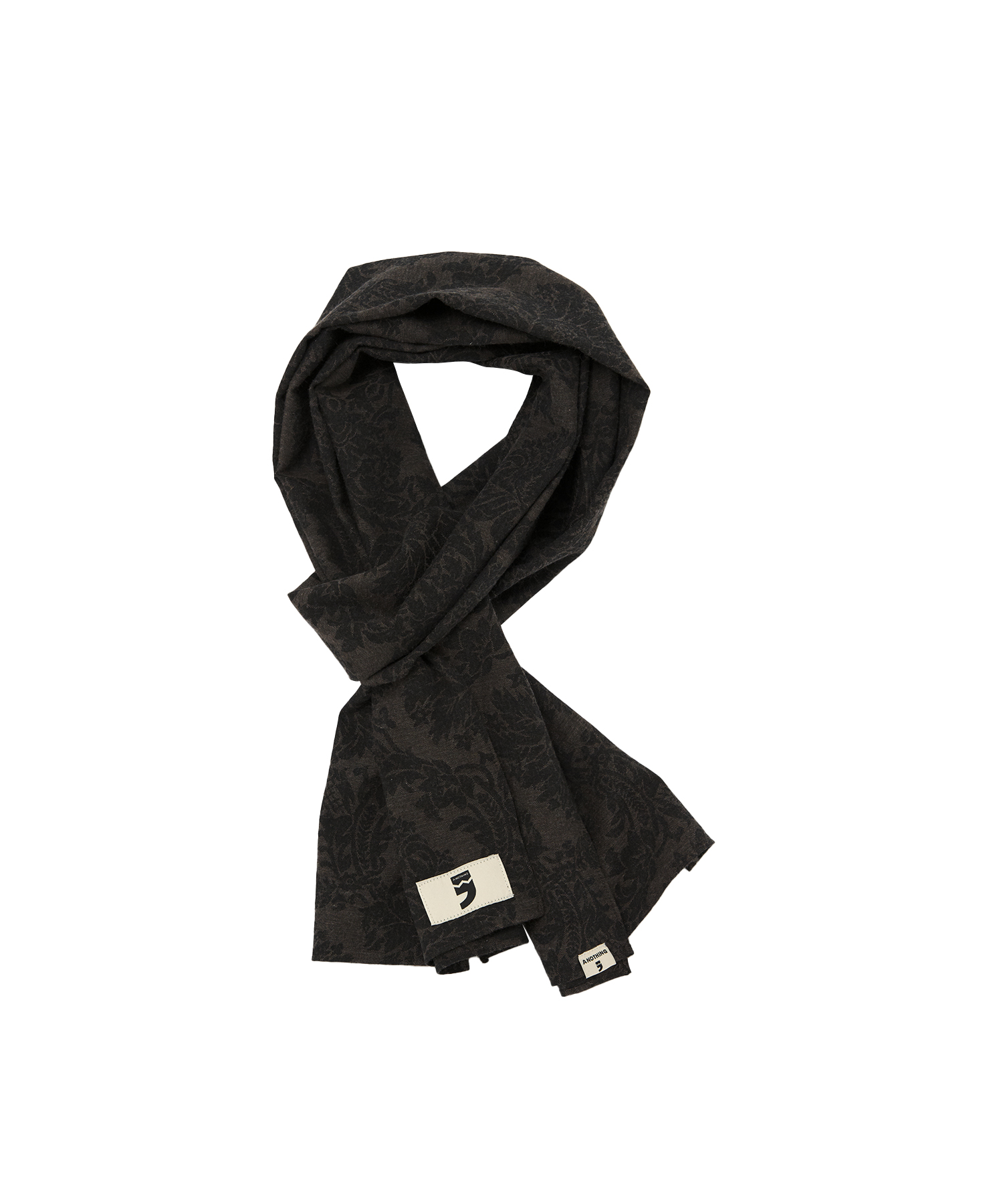 BAROQUE-PATTERN COTTON MUFFLER (Brown)