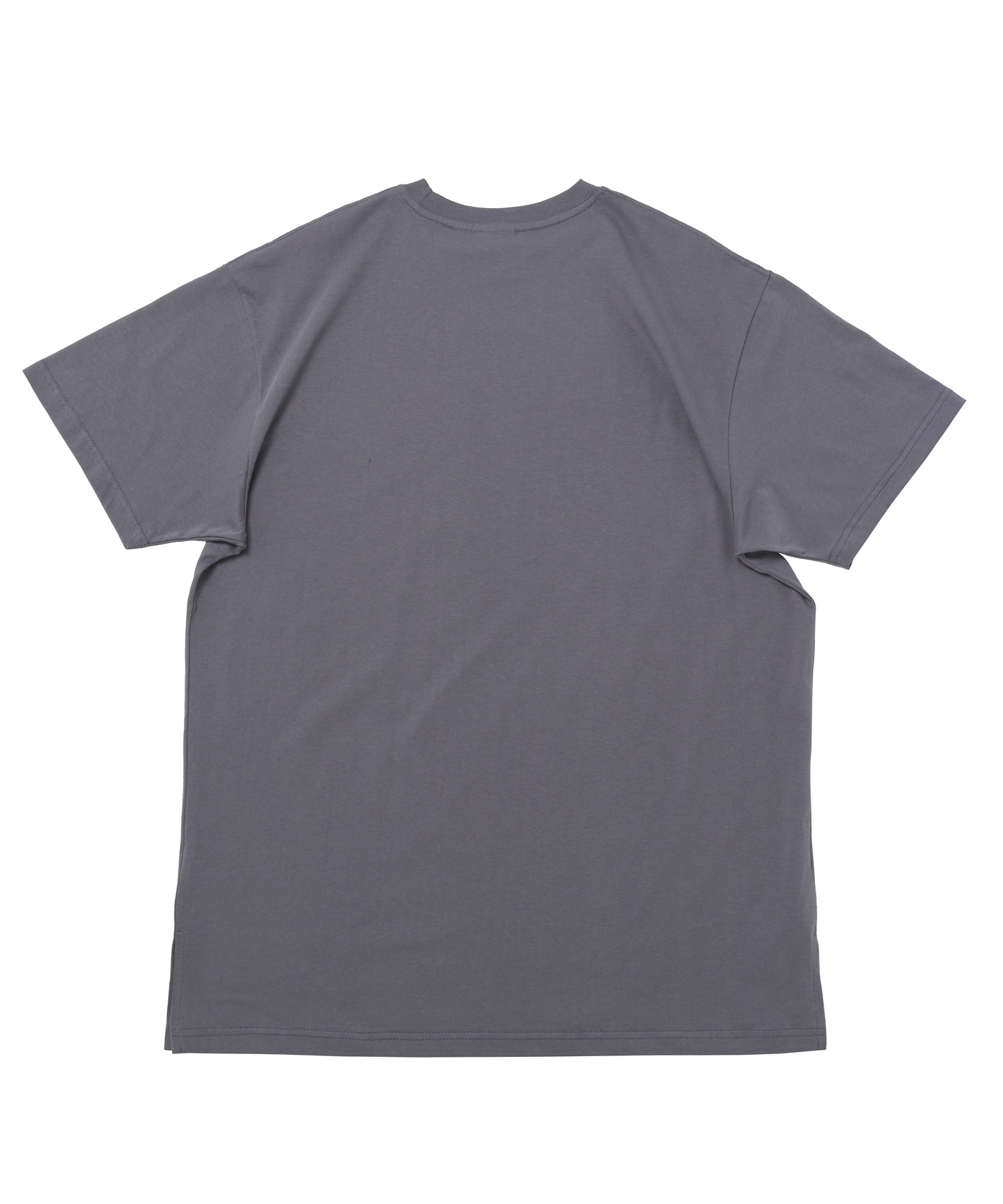SILKY-COTTON LONG LAYERED 1/2 TEE (Charcoal)