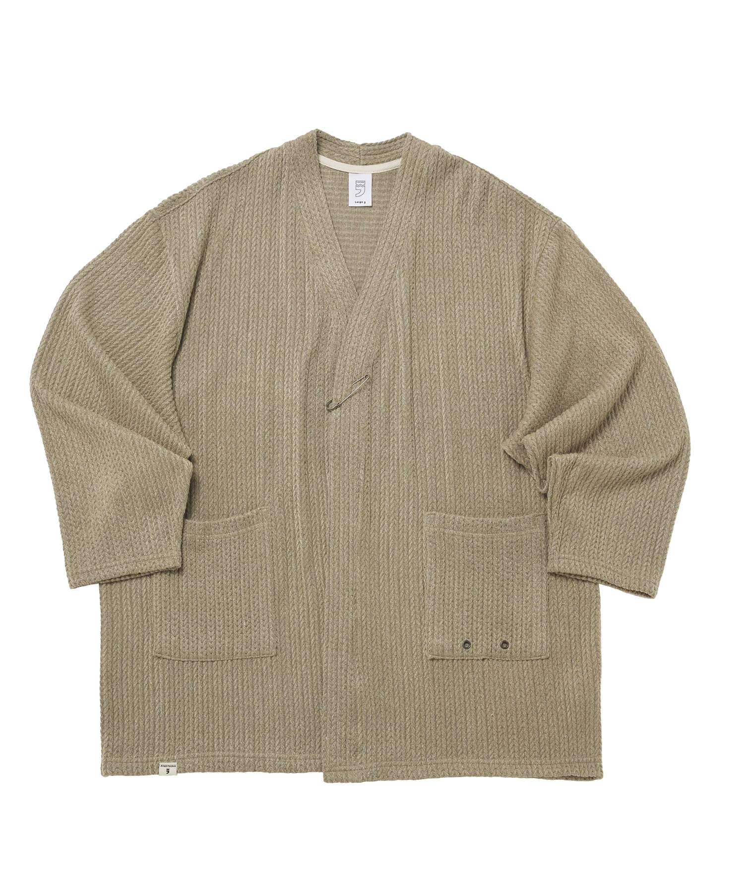 PIN. BARLEY-KNIT HERITAGE CARDIGAN (Beige)