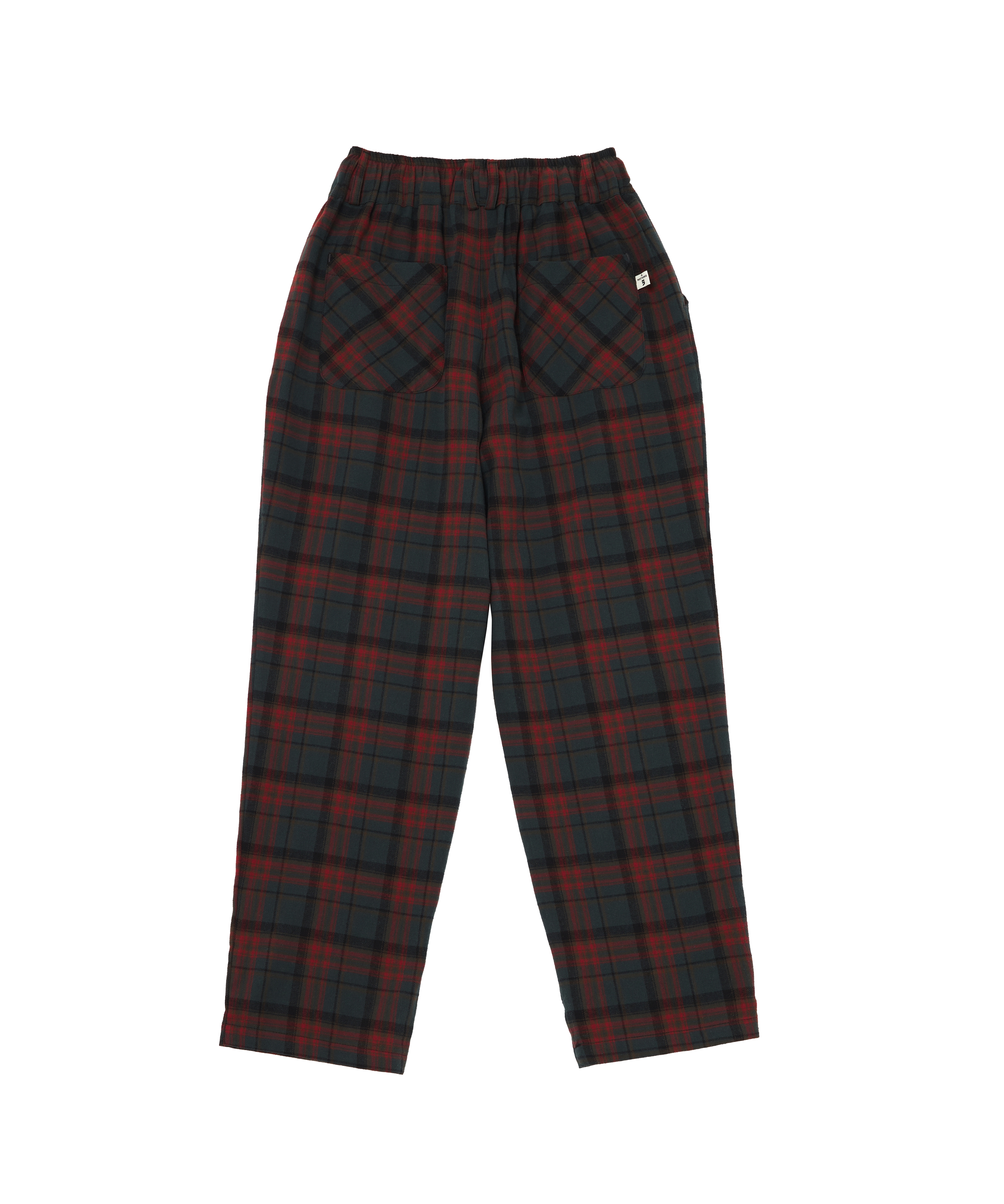 DREAMCATCHER CHECK LOOSE-FIT PANTS (Khaki)