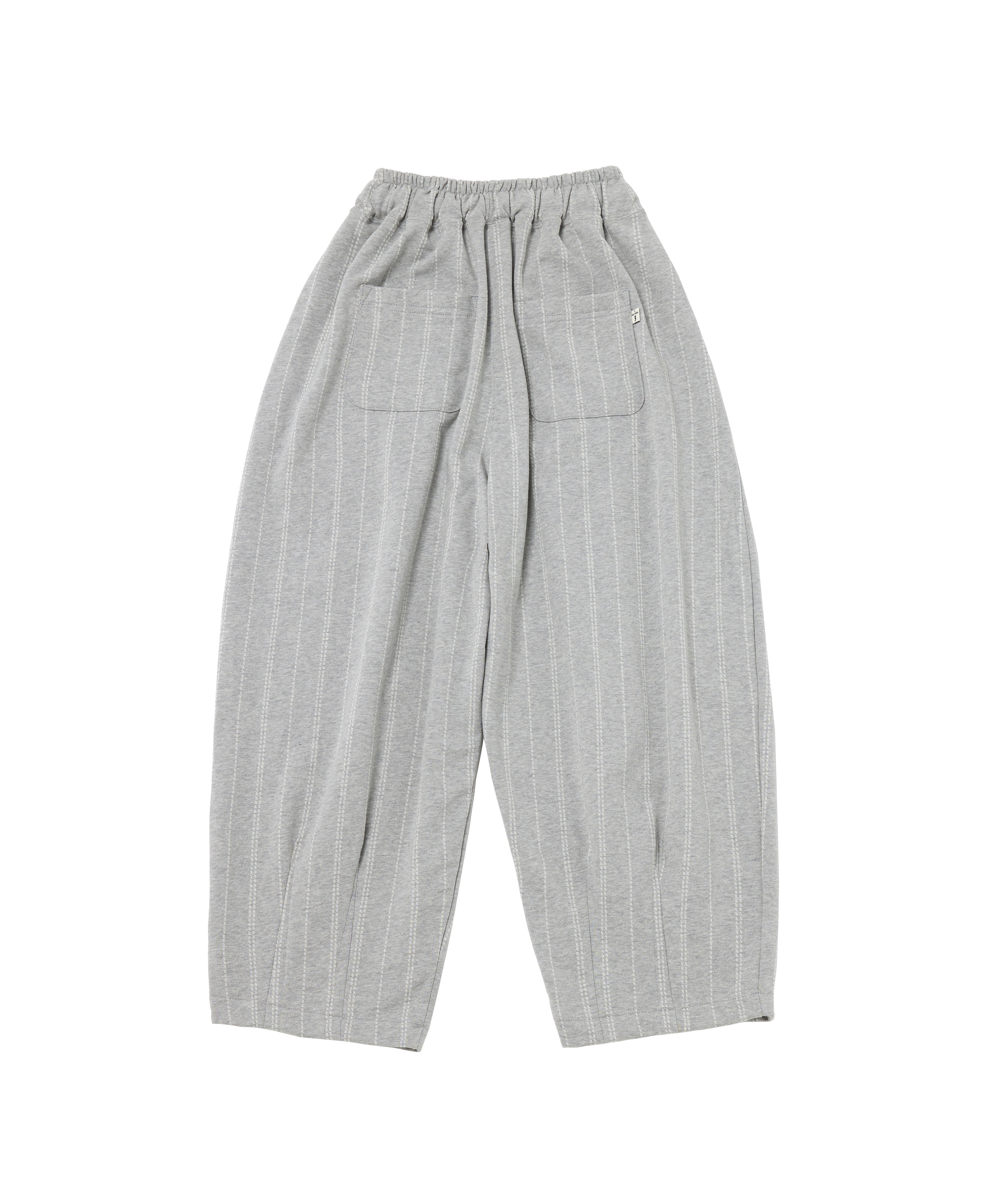 DOTTED-STRIPE BALLOON SWEAT PANTS (Gray)