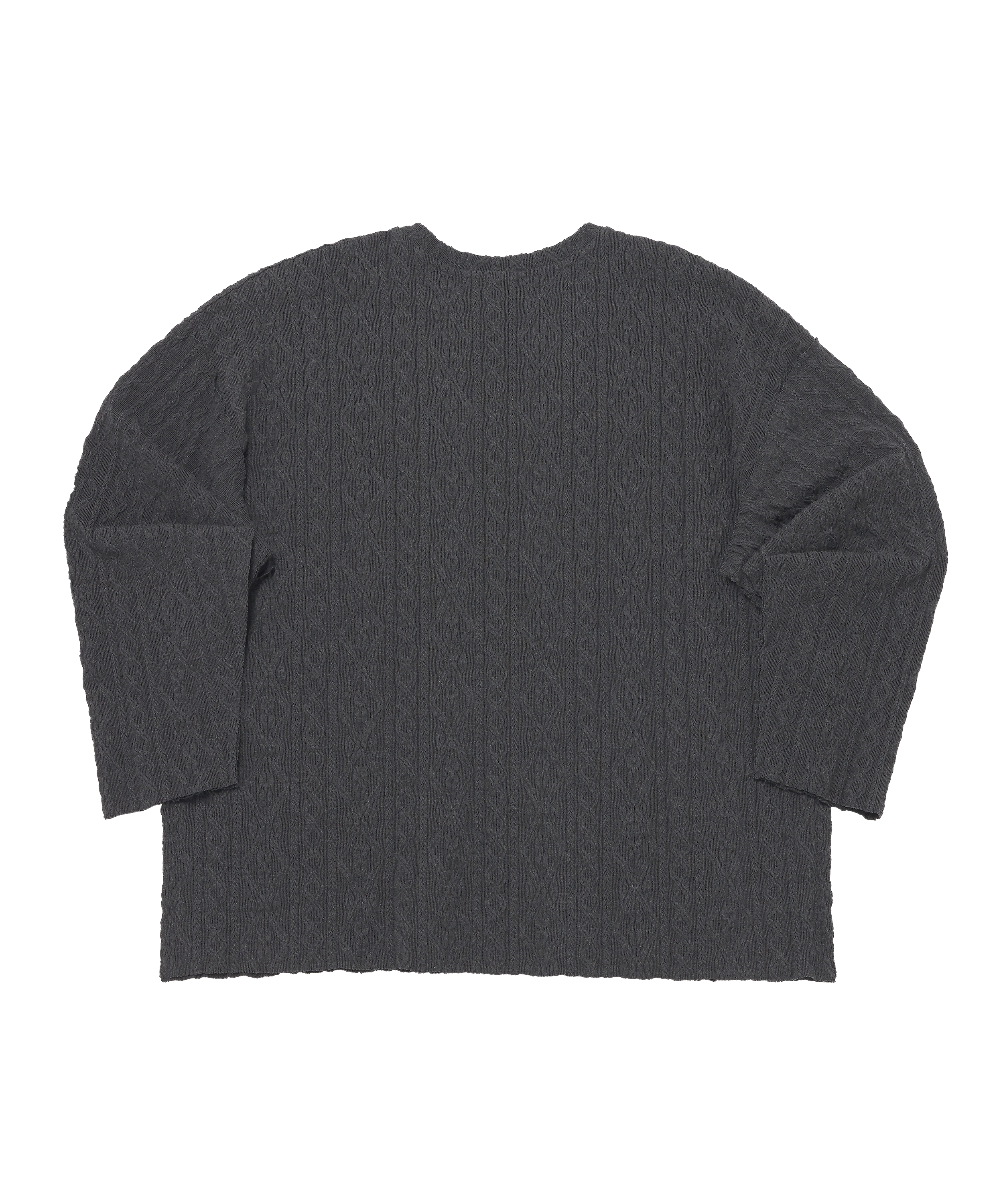 TWISTED ELASTIC CUT-OUT BOX TEE (Charcoal)