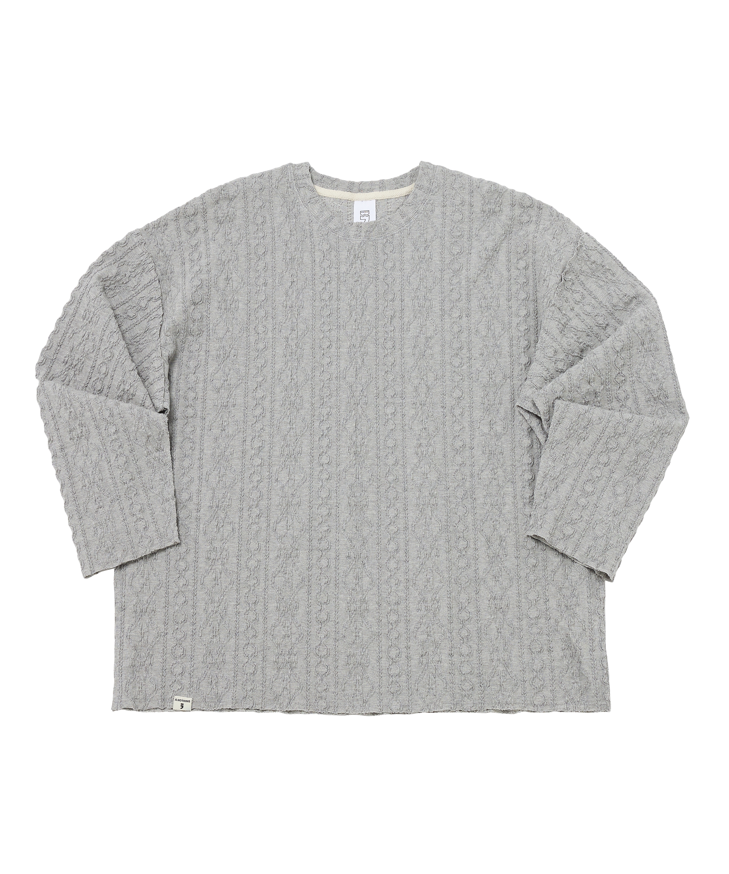 TWISTED ELASTIC CUT-OUT BOX TEE (Gray)