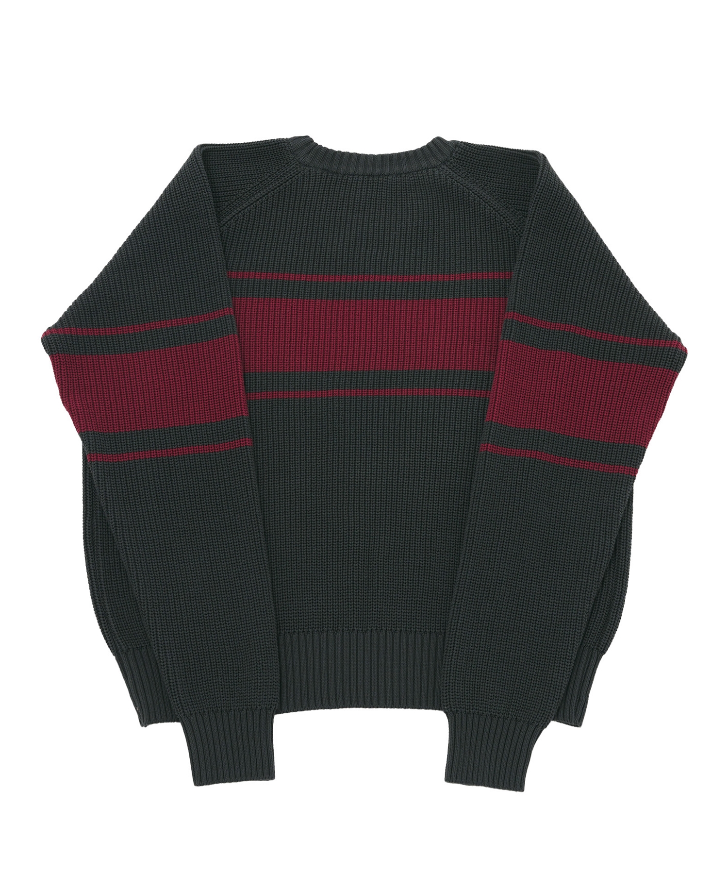 COLOR-LINE 7G KNIT CREW-NECK (Charcoal)