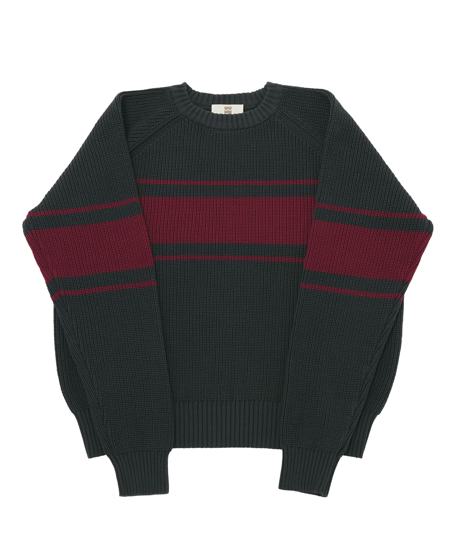 COLOR-LINE 7G KNIT CREW-NECK (Charcoal)