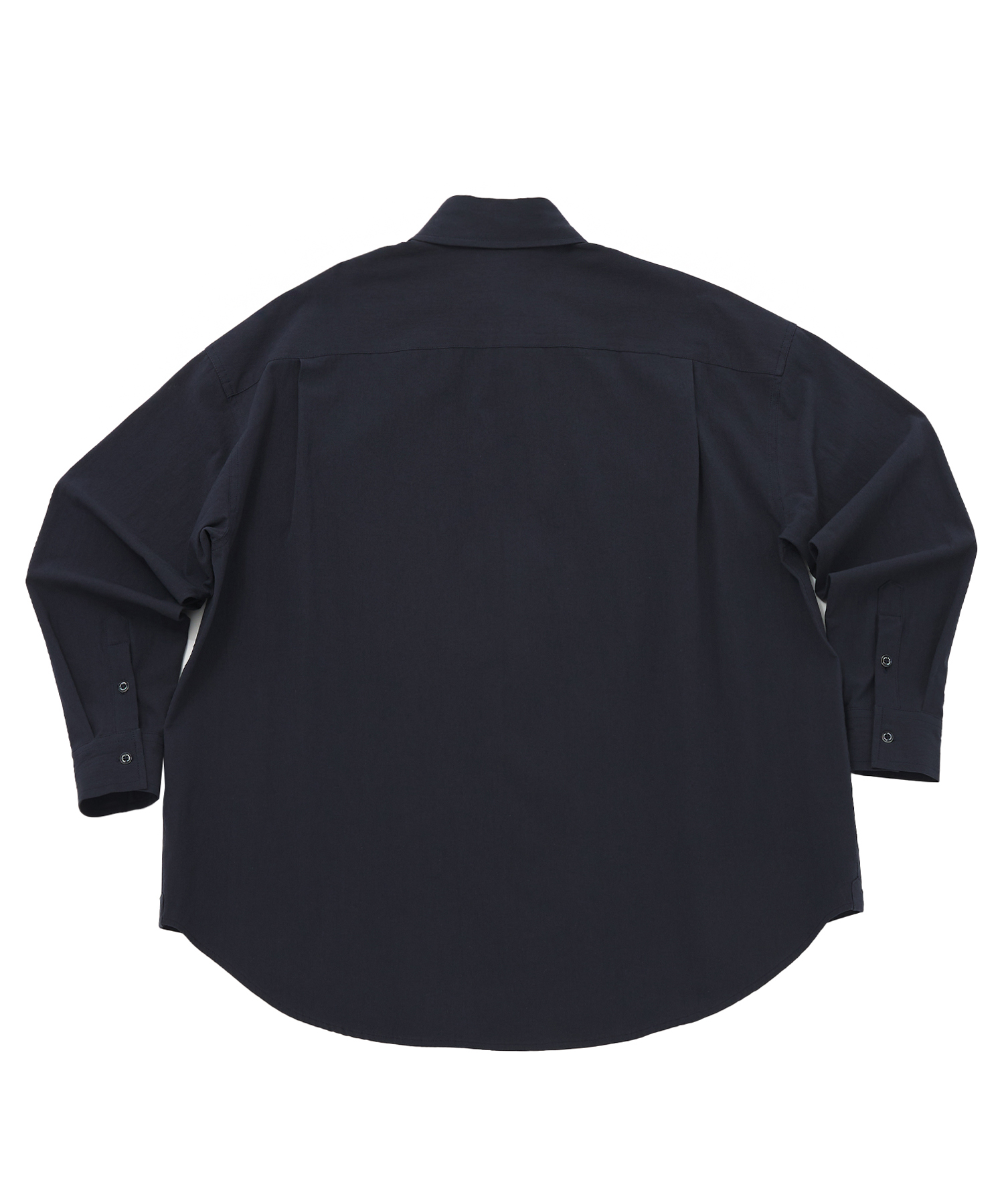 EARTH-COLOR PLEATS SHIRT (Deep Ocean)