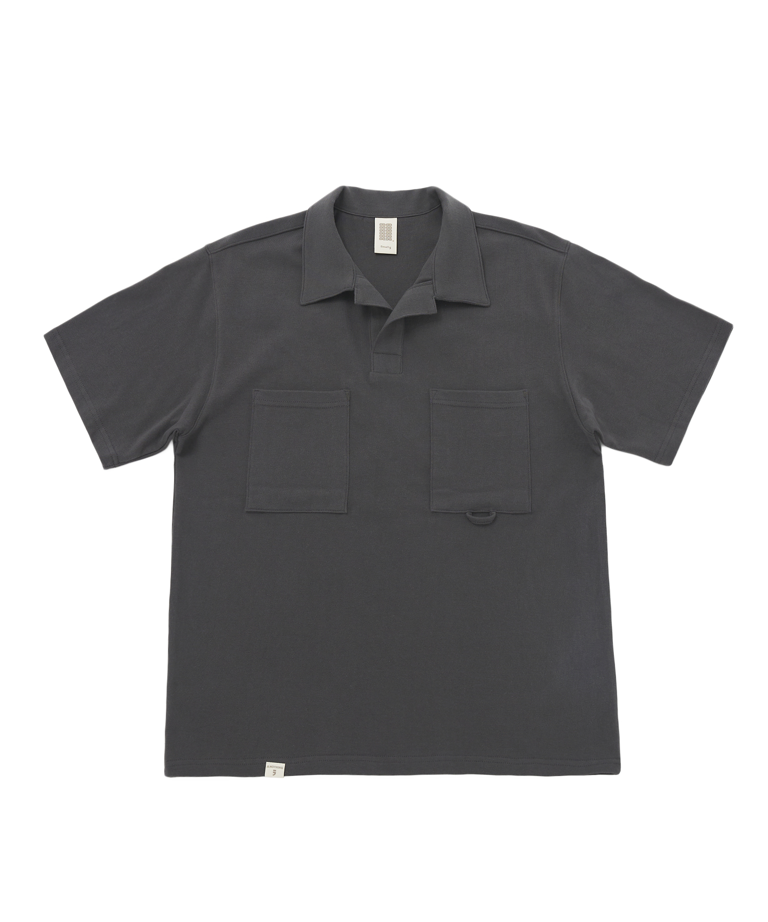 N-BT POCKET 1/2 COLLAR-TEE (Charcoal)