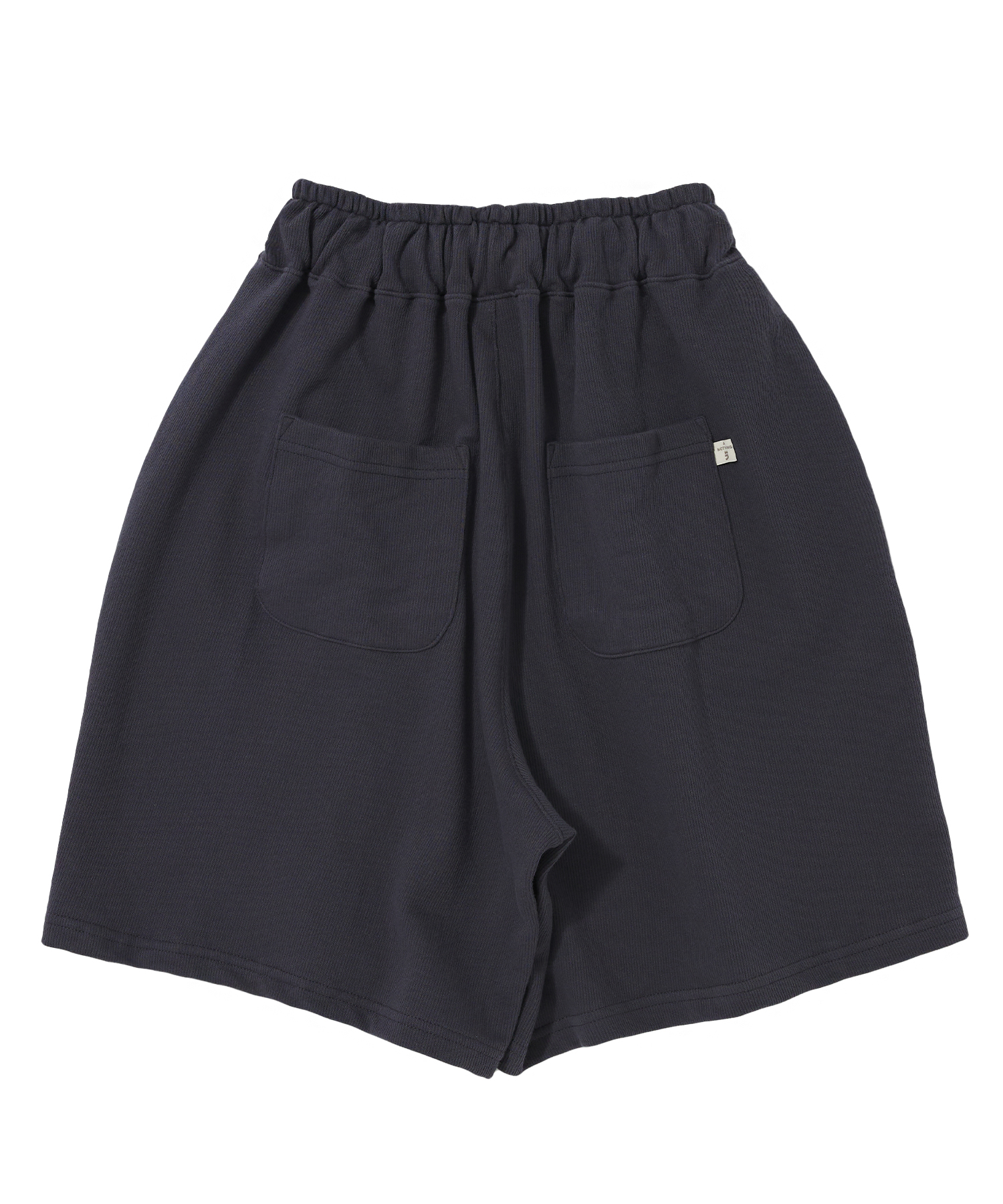 PIN-KNIT WIDE 1/2 PANTS (Charcoal)