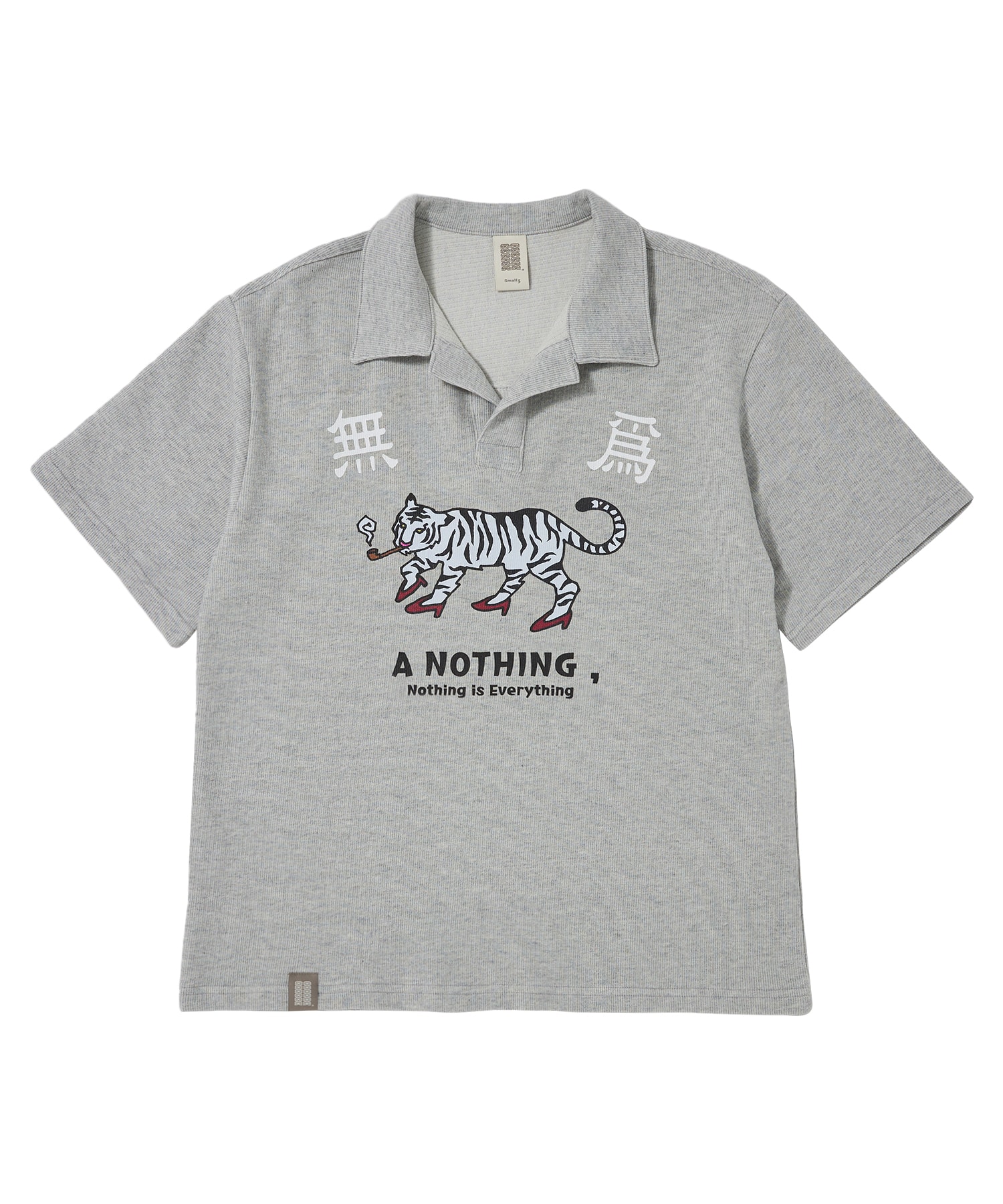 MU-WI PIN-KNIT 1/2 COLLAR-TEE (Gray)