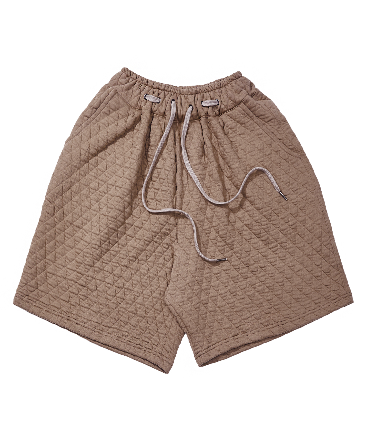 VINTAGE DIA-QUILTING WIDE 1/2 PANTS (Beige)
