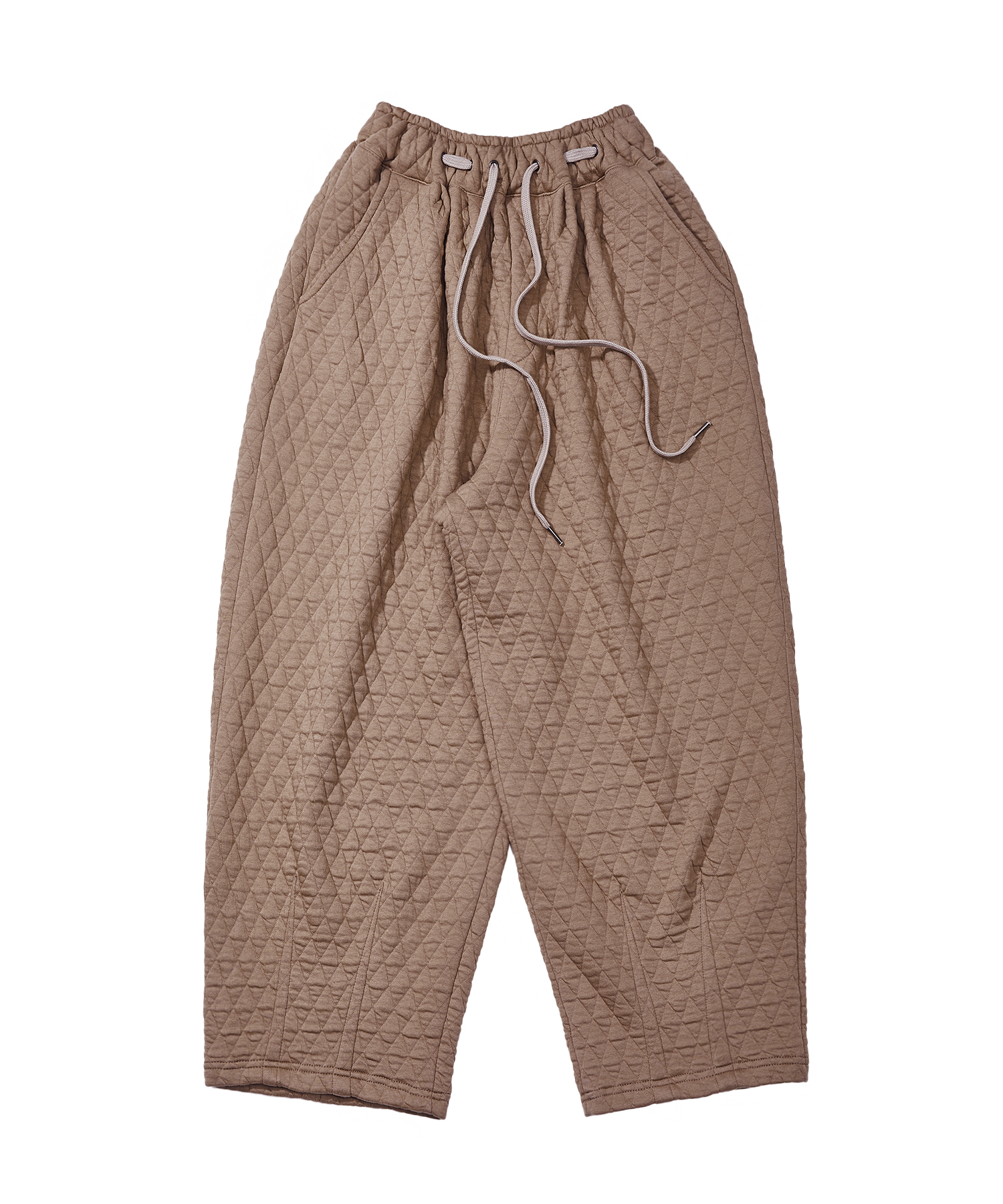VINTAGE DIA-QUILTING BALLOON PANTS (Beige)