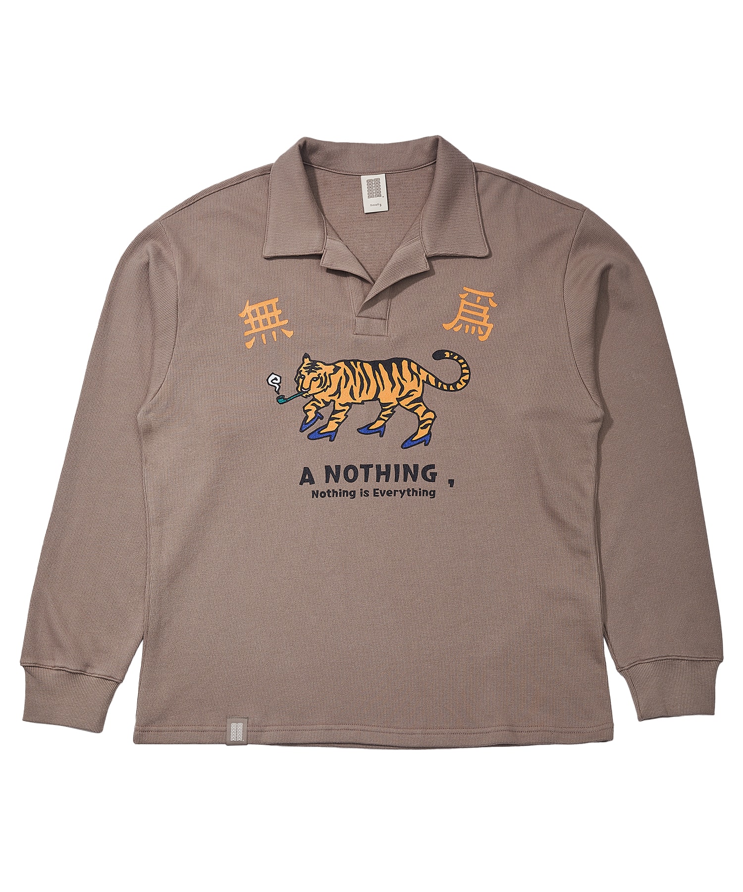 MU-WI PIN-KNIT COLLAR-TEE (Beige)