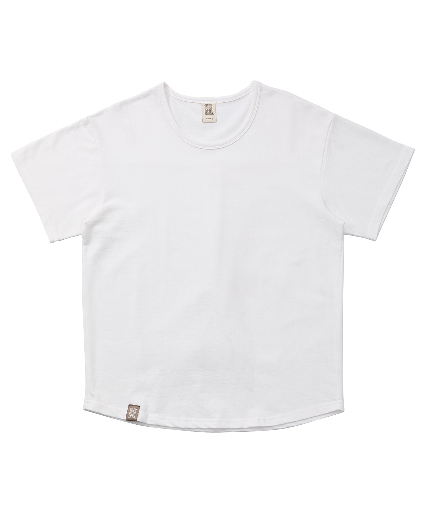 ESSENTIAL PLEAT U-NECK 1/2 TEE (Off-White)