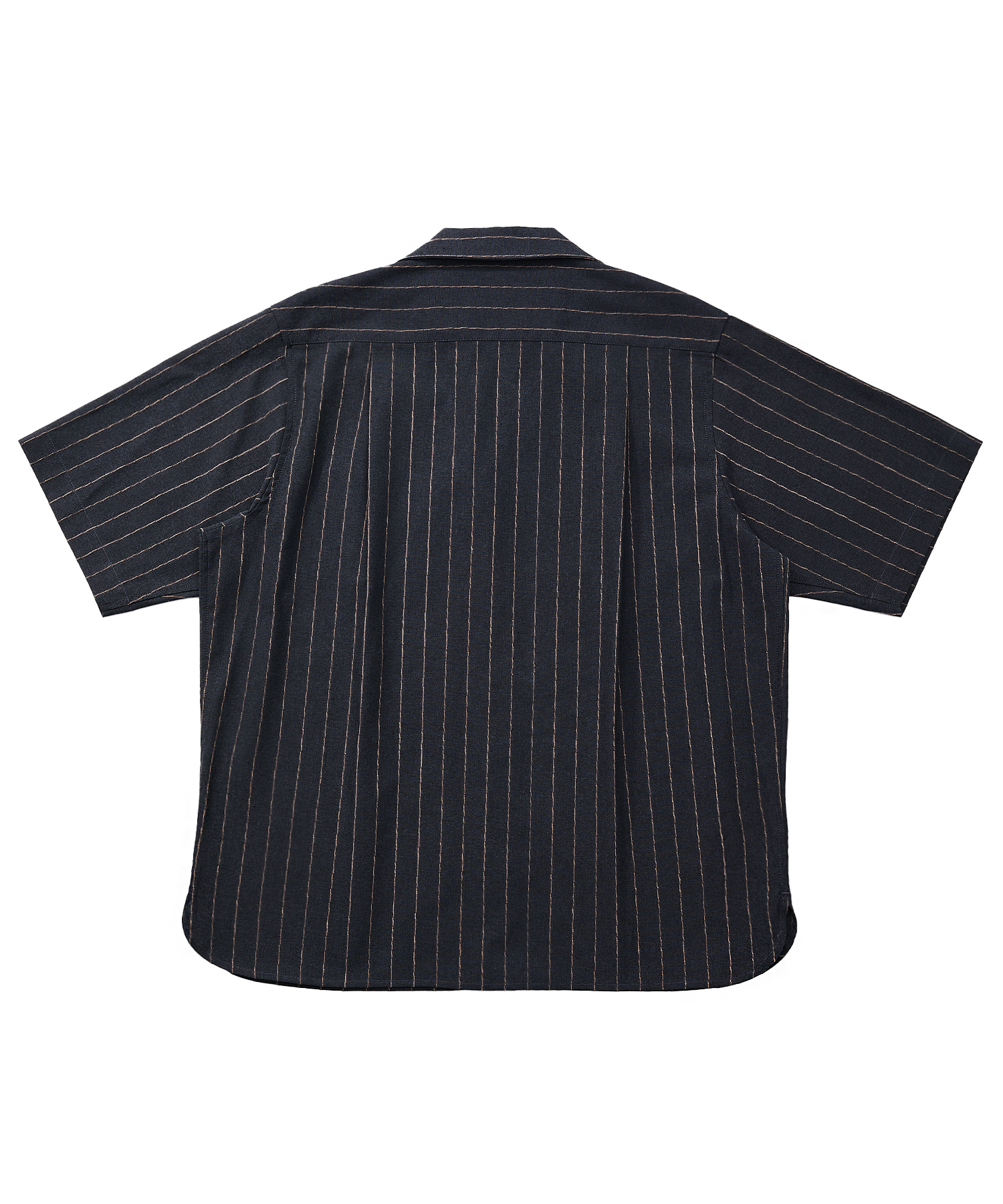 STRIPE L-C TAILORED 1/2 SHIRT (Navy)