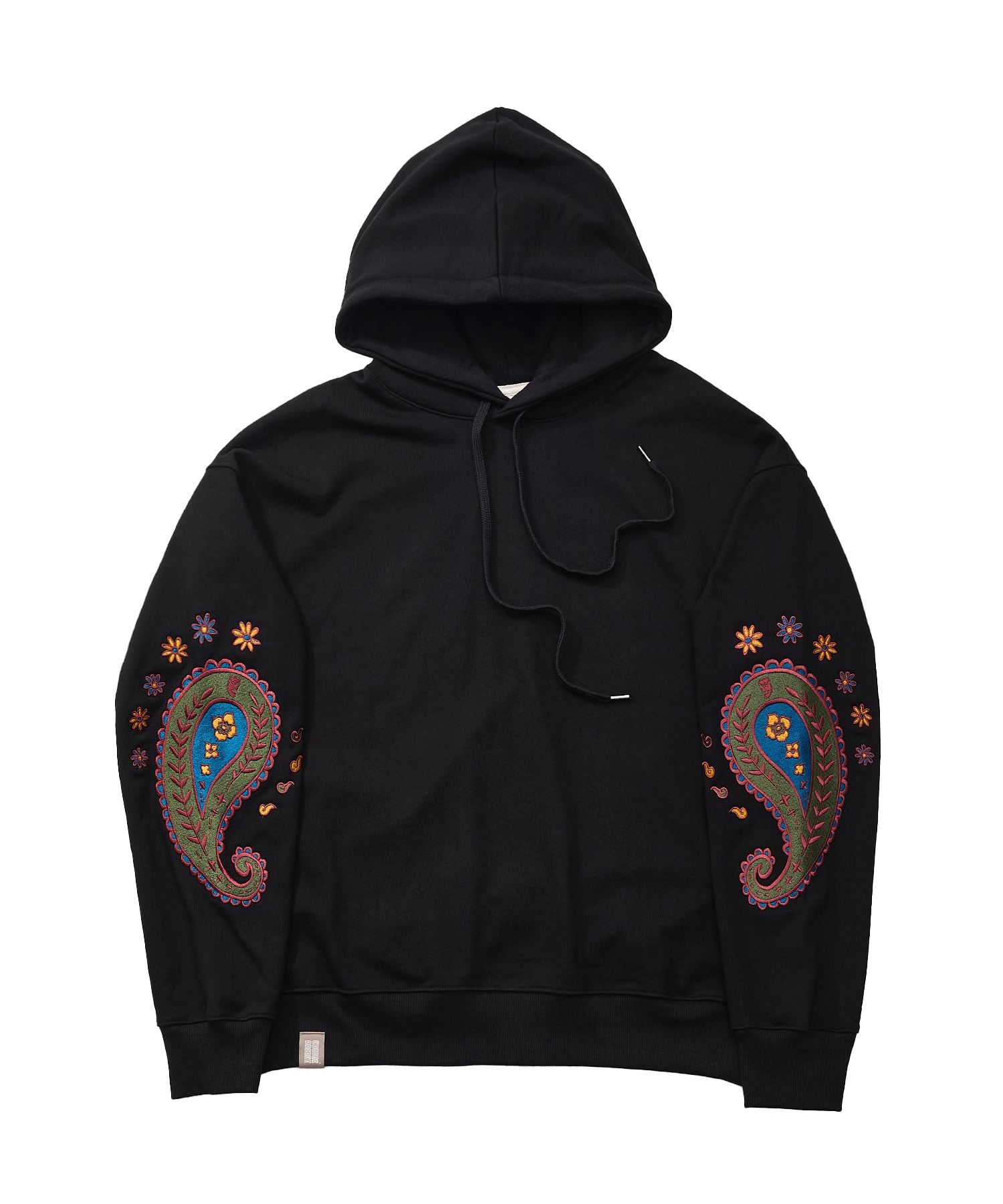 PAISLEY EMB. H-T HOODY (Black)