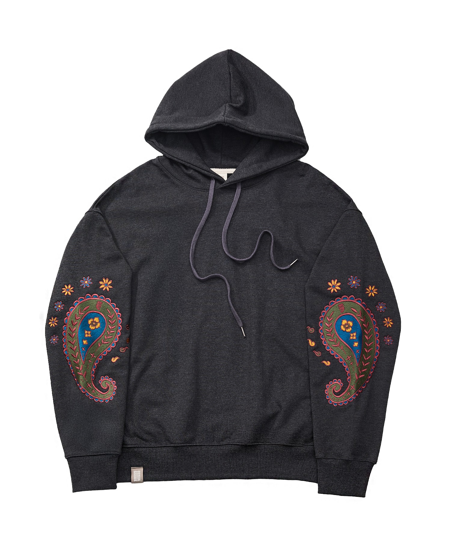 PAISLEY EMB. H-T HOODY (Charcoal)