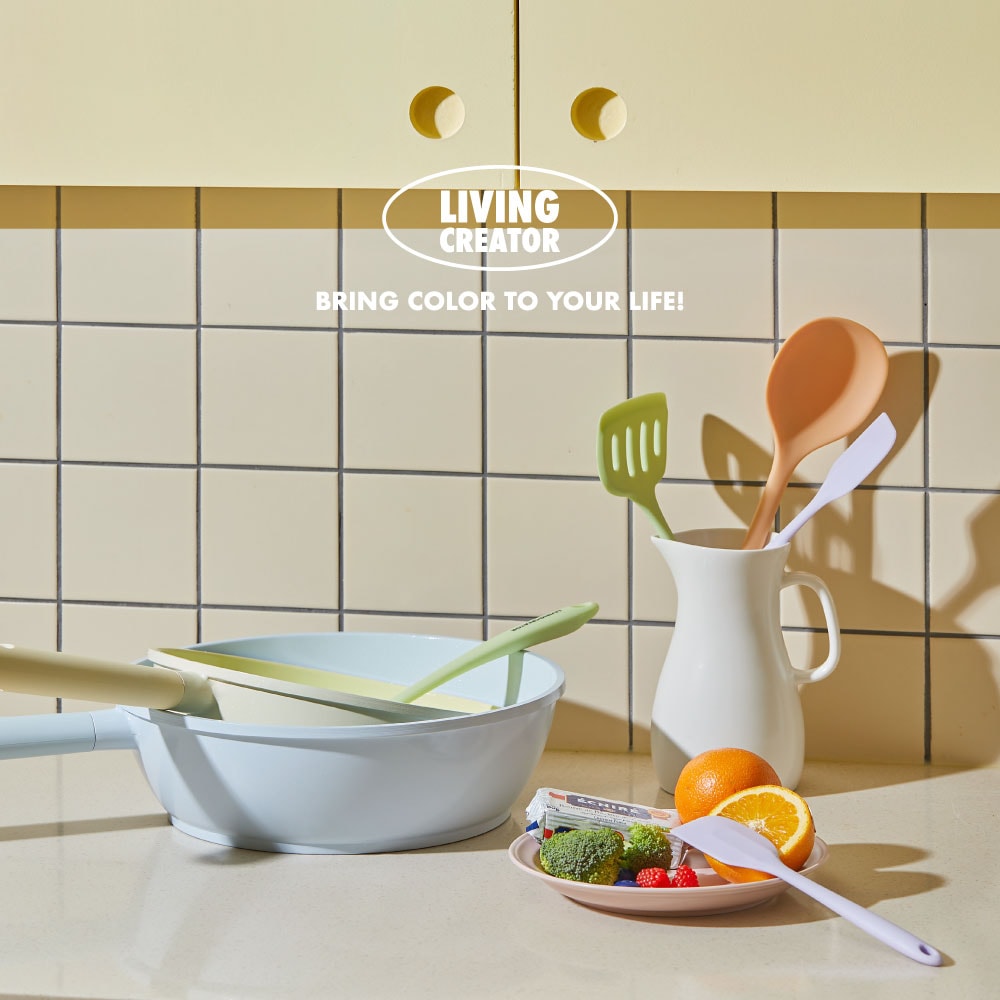 요리요리 28cm 웍 Inside Out Mint