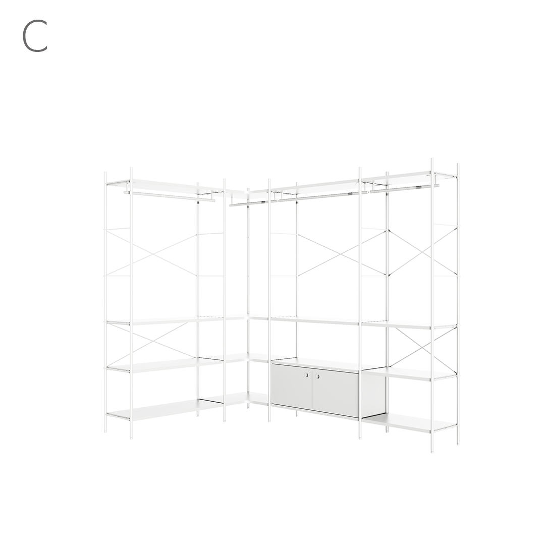 Join system dressroom corner SET_218X157CM (9 Types)