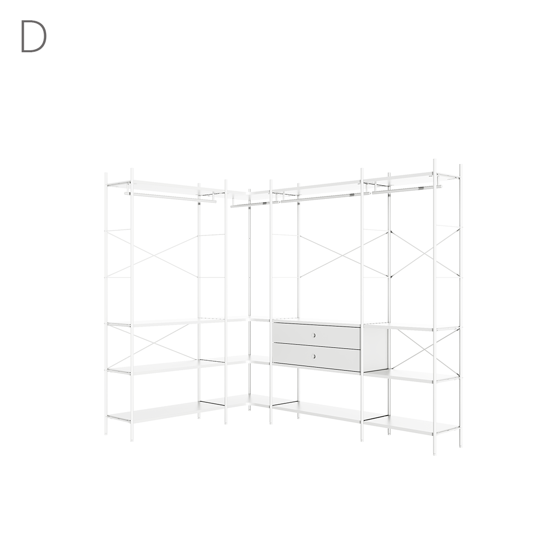 Join system dressroom corner SET_218X157CM (9 Types)