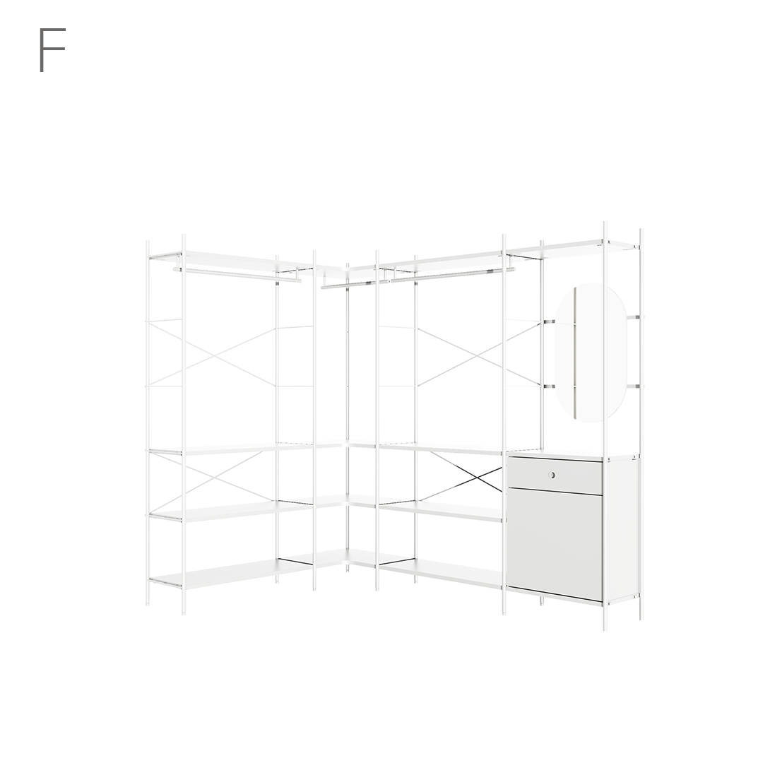 Join system dressroom corner SET_218X157CM (9 Types)