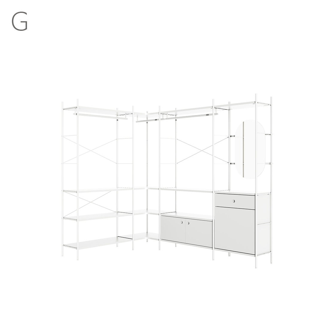 Join system dressroom corner SET_218X157CM (9 Types)