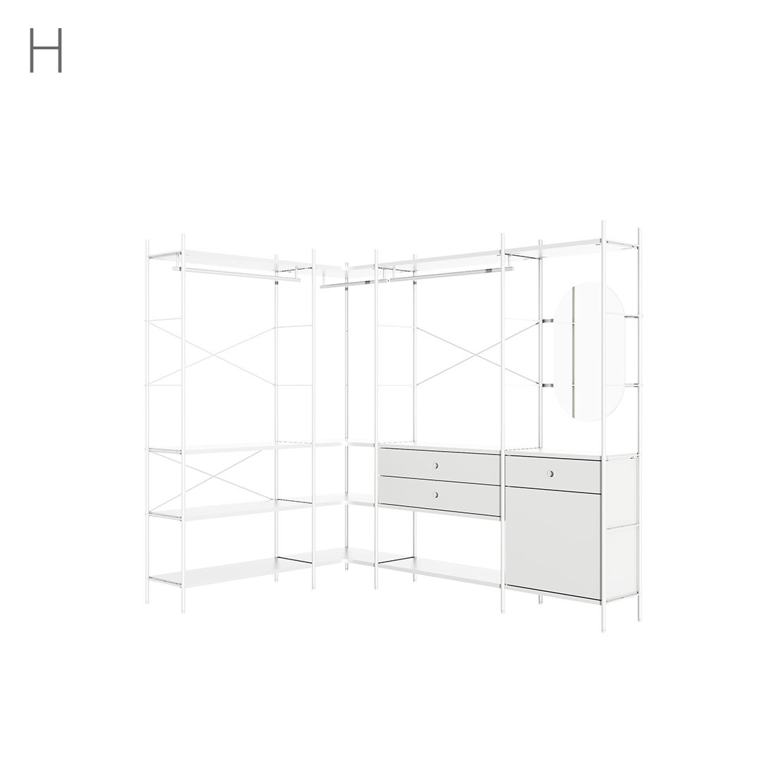 Join system dressroom corner SET_218X157CM (9 Types)