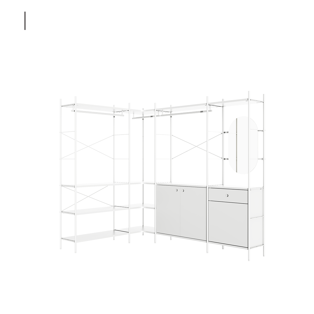 Join system dressroom corner SET_218X157CM (9 Types)