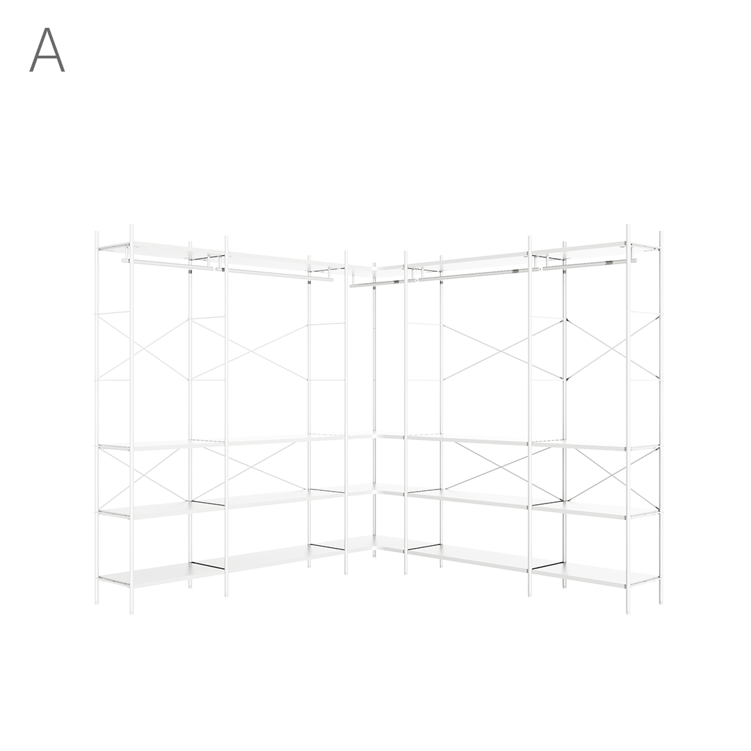 Join system dressroom corner SET_218X218CM (9 Types)