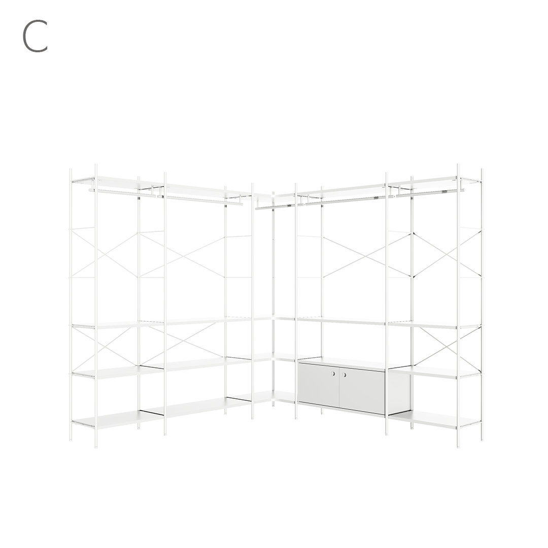 Join system dressroom corner SET_218X218CM (9 Types)