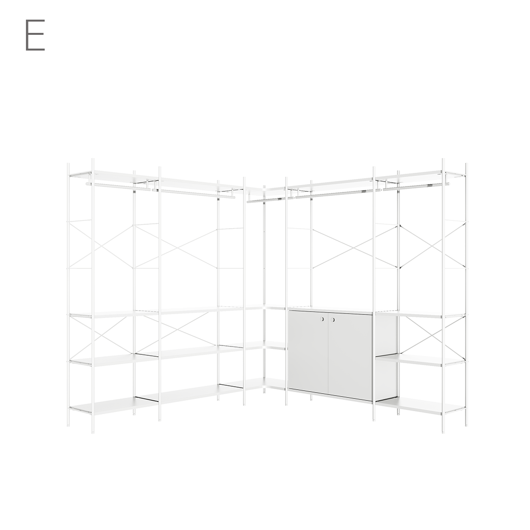 Join system dressroom corner SET_218X218CM (9 Types)