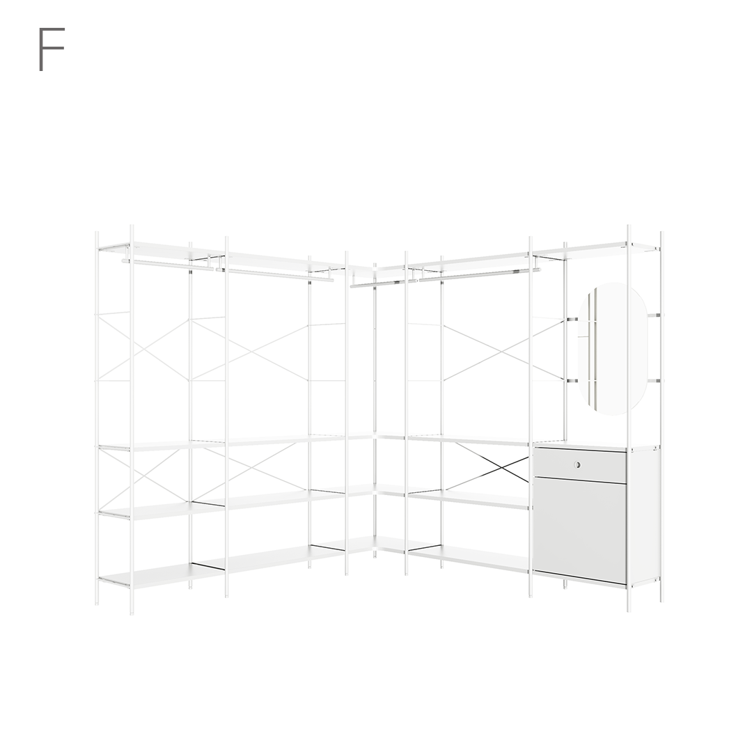 Join system dressroom corner SET_218X218CM (9 Types)