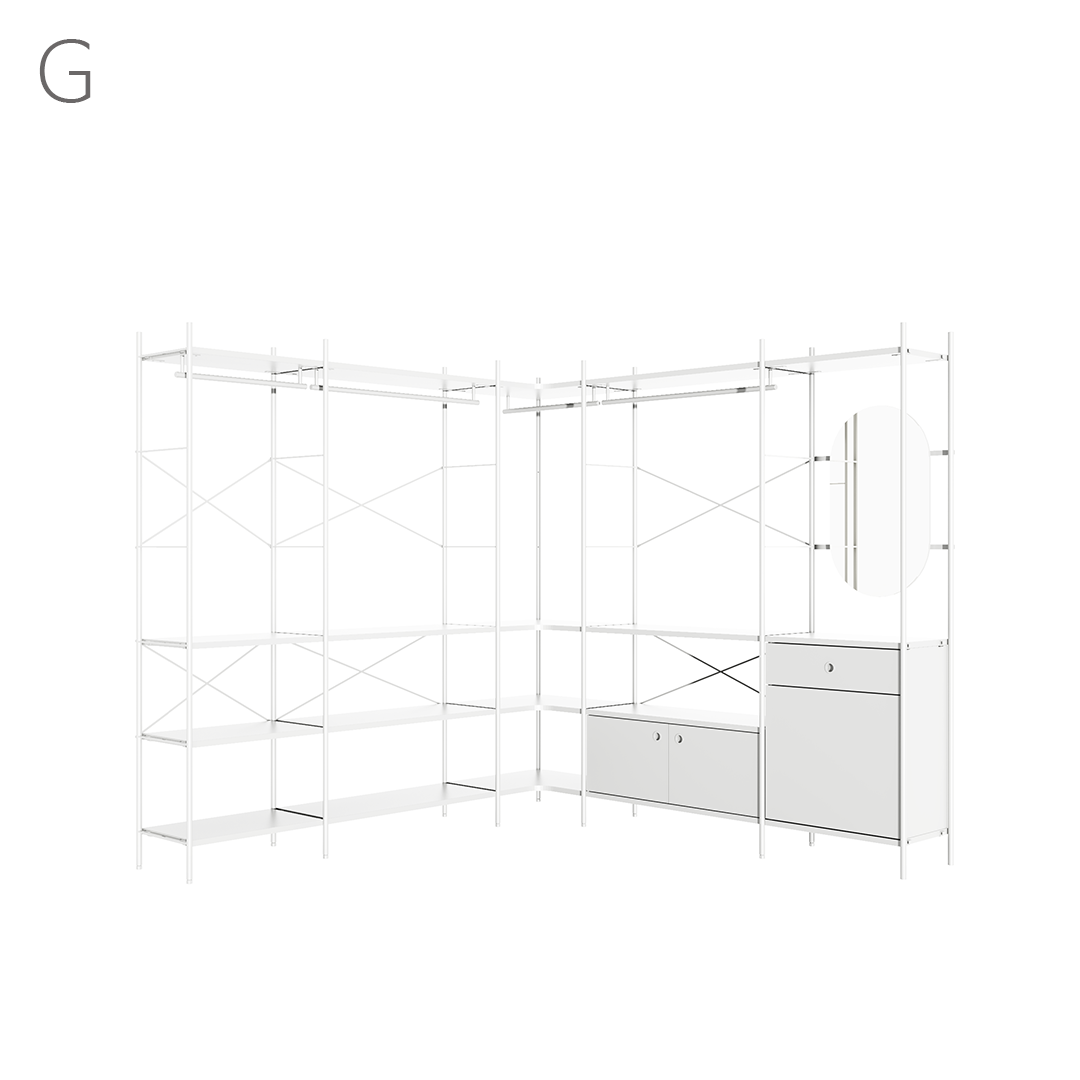 Join system dressroom corner SET_218X218CM (9 Types)