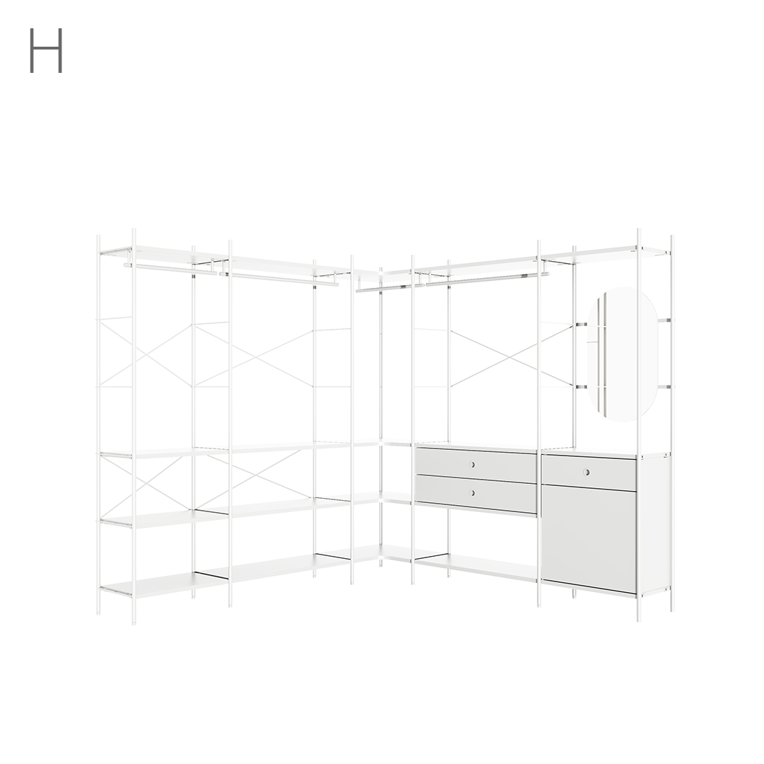 Join system dressroom corner SET_218X218CM (9 Types)