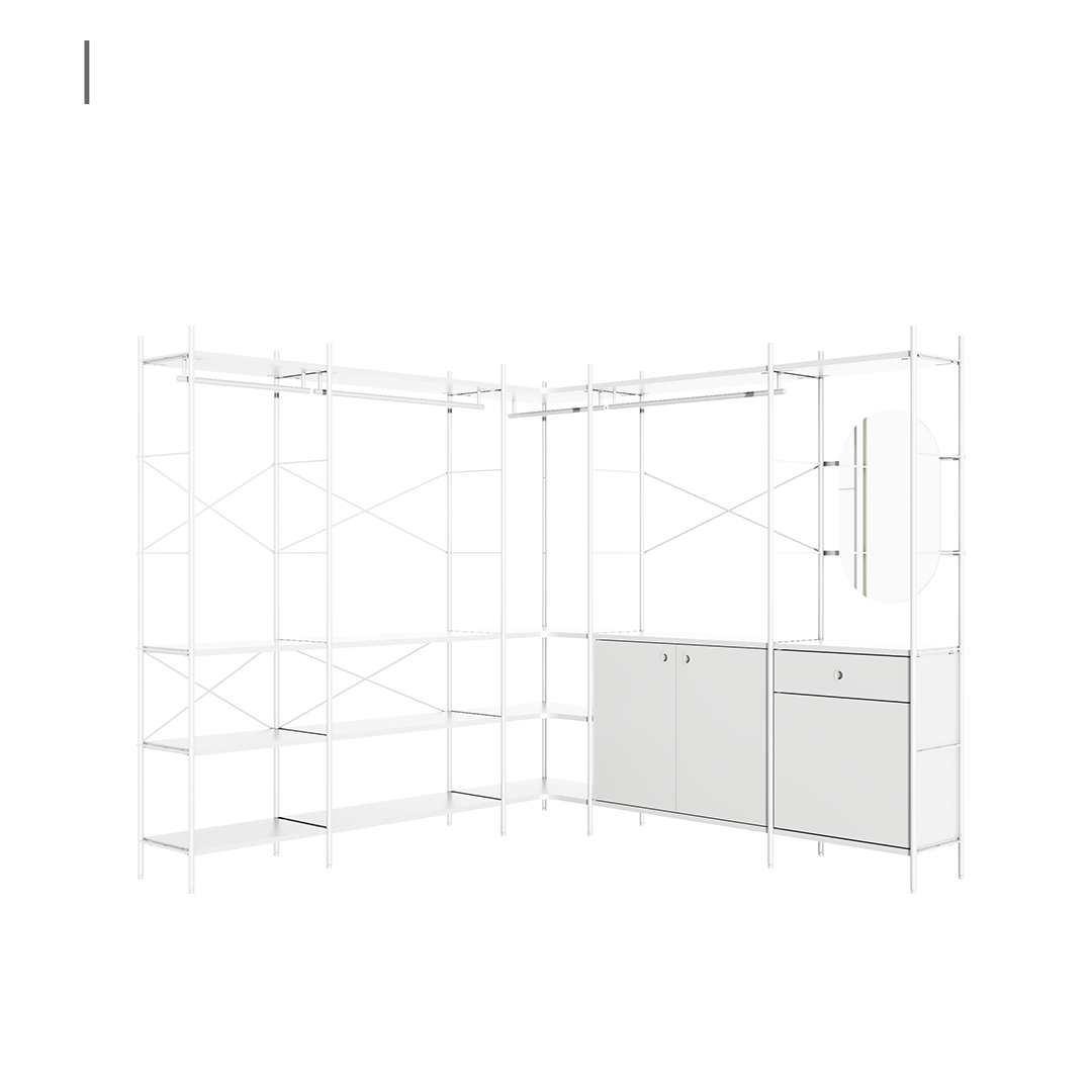 Join system dressroom corner SET_218X218CM (9 Types)