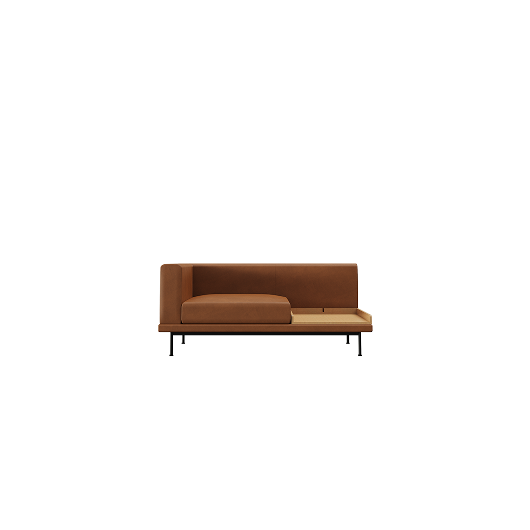 NO9. Armrest Twin Leather Module (Seat/Tray)