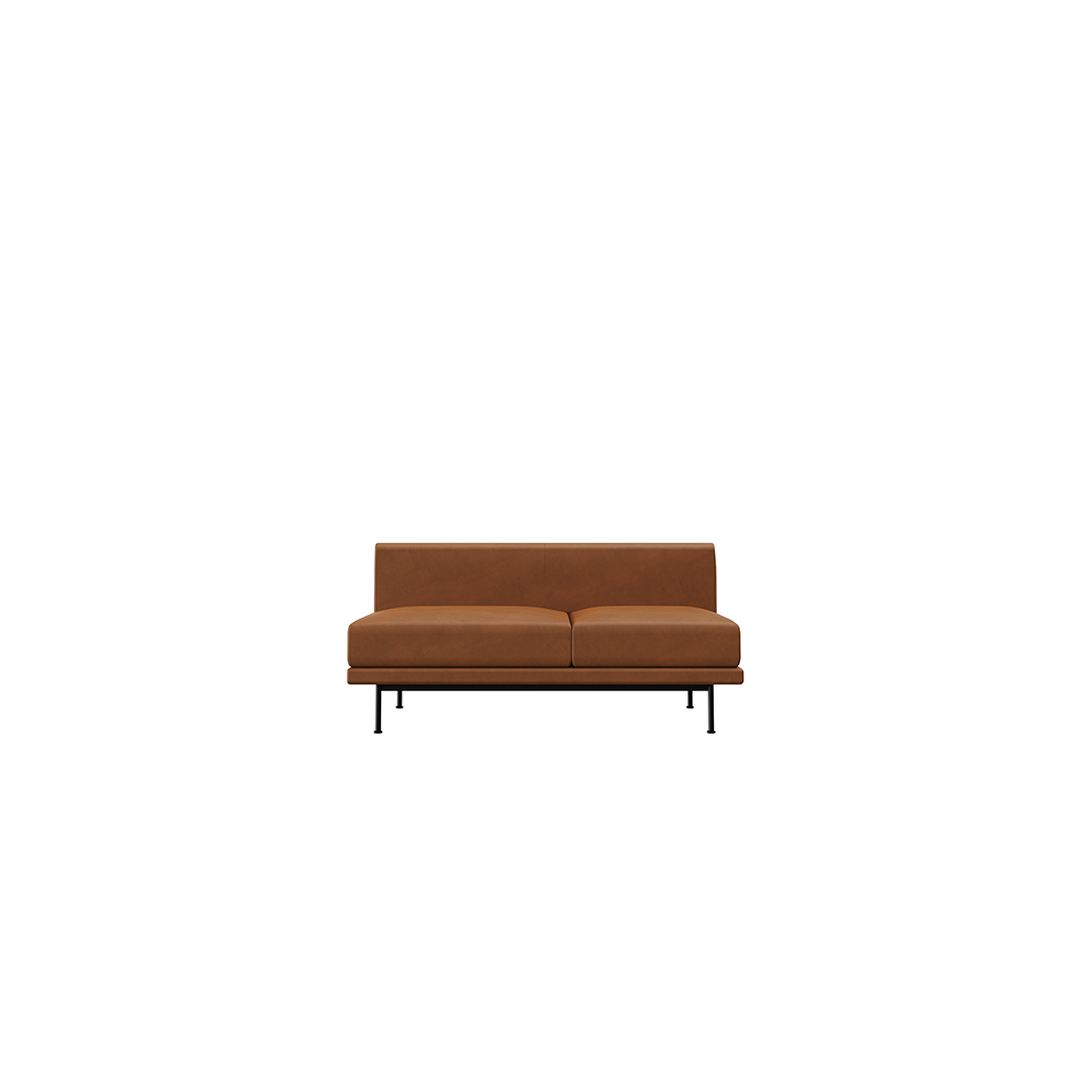 NO9. Armless Twin Leather Module (Seat/Tray)