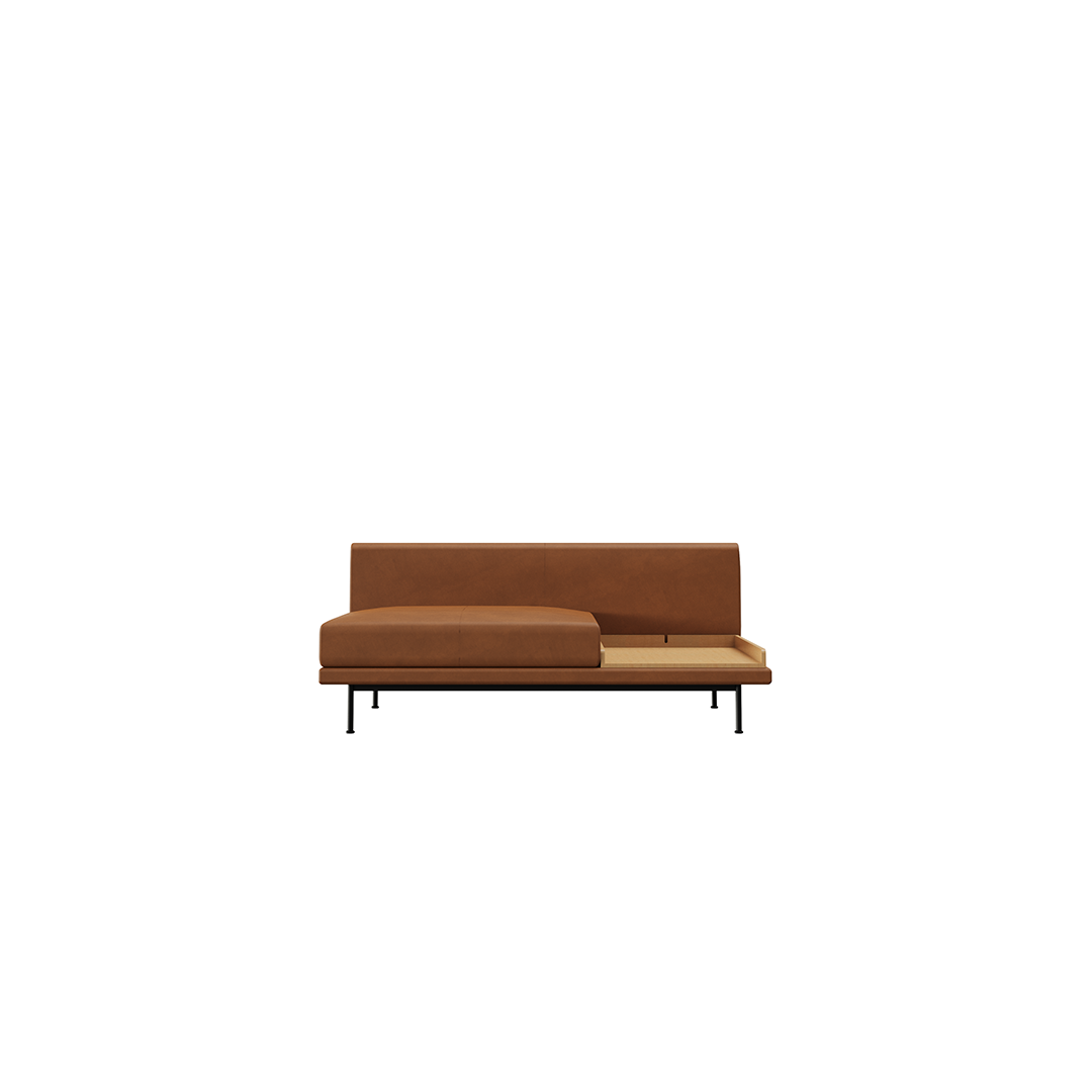 NO9. Armless Twin Leather Module (Seat/Tray)