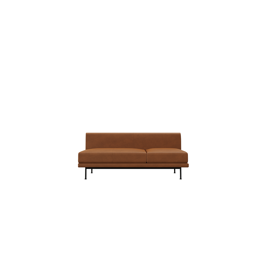 NO9. Armless Twin Leather Module (Seat/Tray)