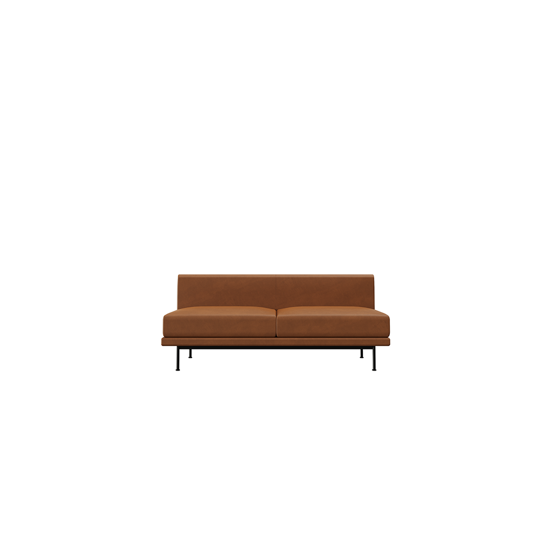 NO9. Armless Twin Leather Module (Seat/Tray)