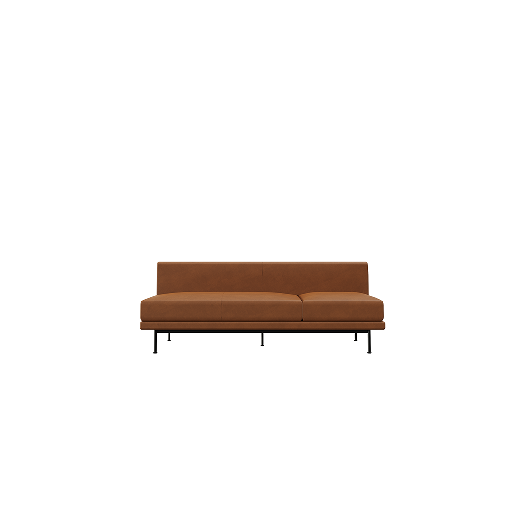 NO9. Armless Twin Leather Module (Seat/Tray)