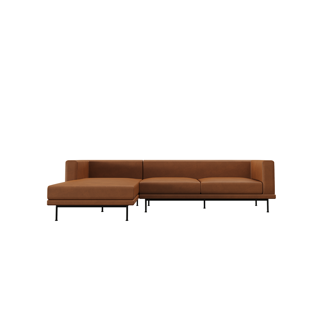 NO9. 960 Couch Leather Sofa(Armrest Twin Seat/ Tray)