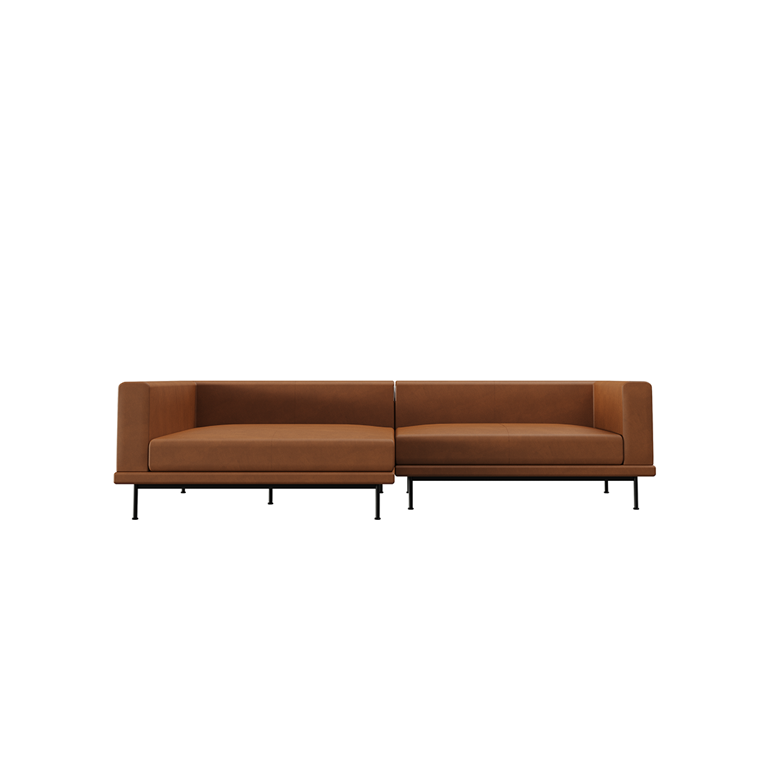 NO9. 2720 Square Couch Leather Sofa(Standard)