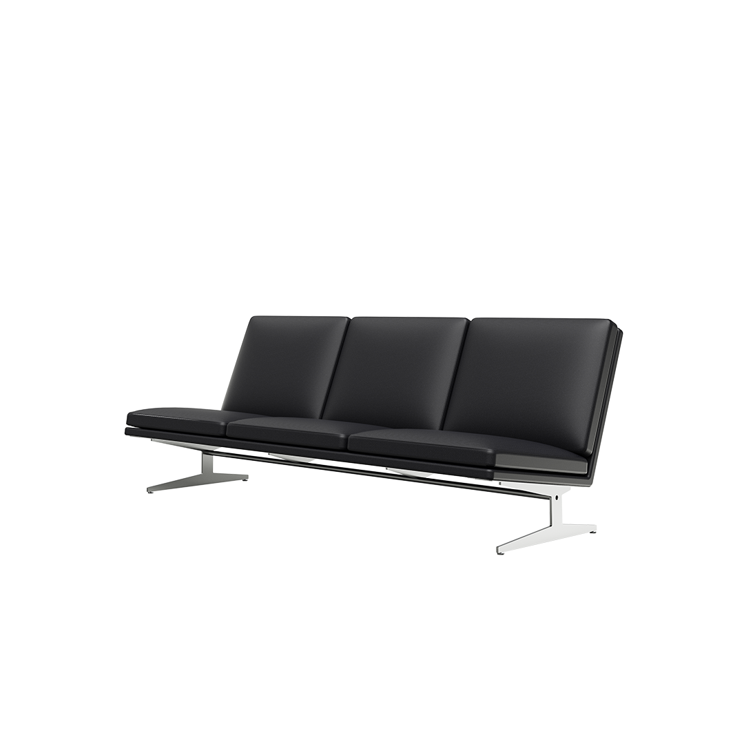 NO12. 1940 Leather Lounge Sofa (3-seater)