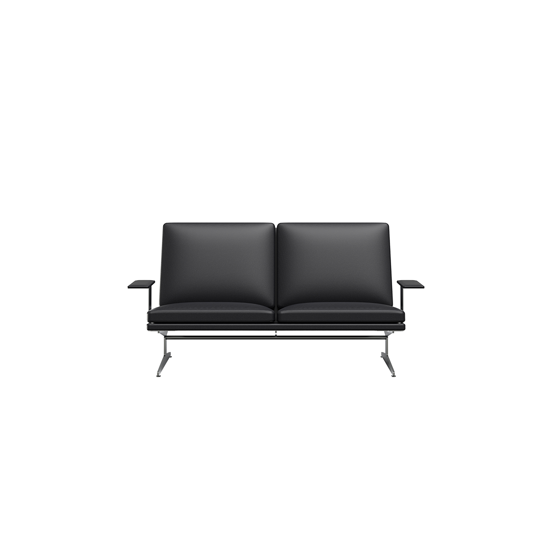 NO12. 1490 Leather Lounge Sofa (2-seater tray)
