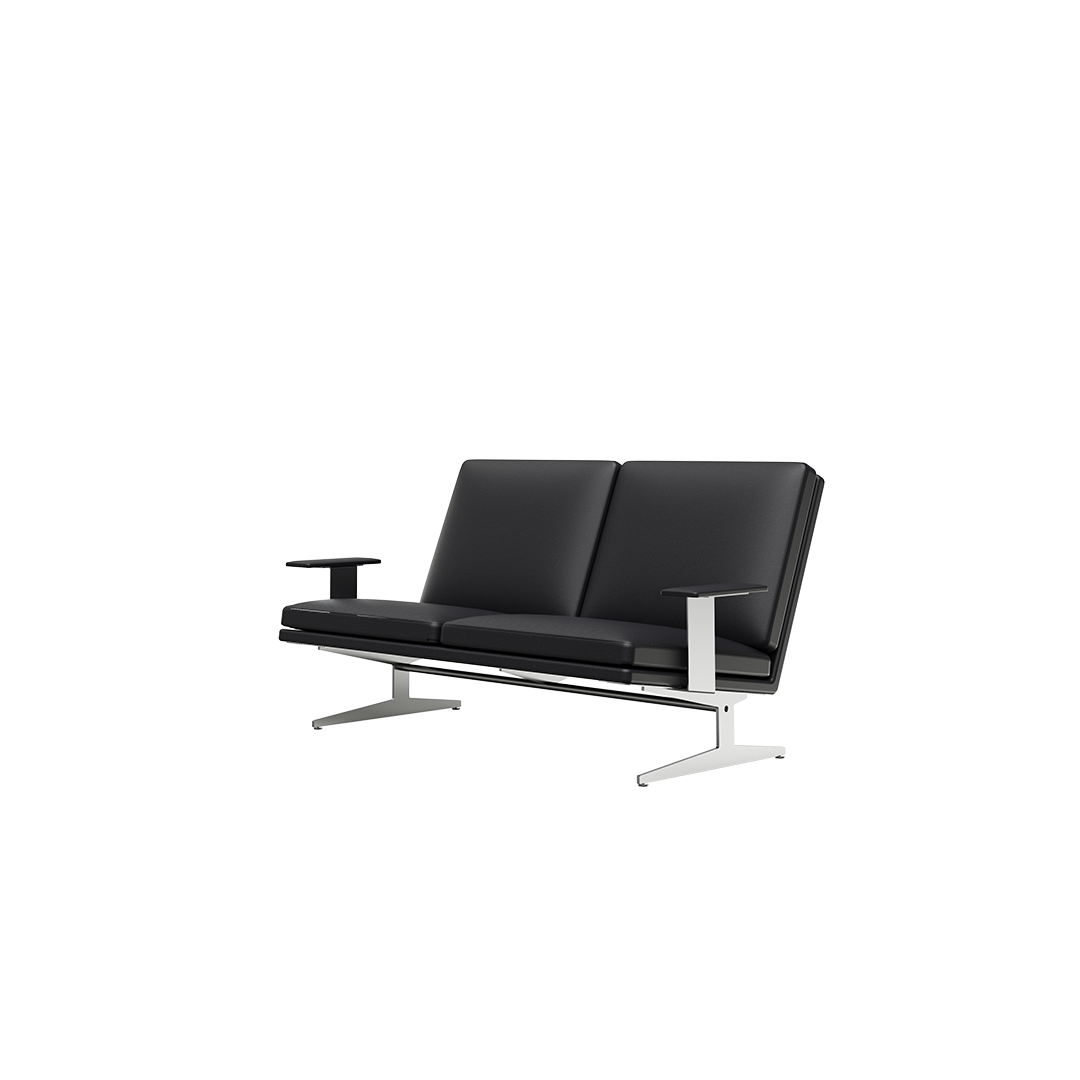 NO12. 1490 Leather Lounge Sofa (2-seater tray)