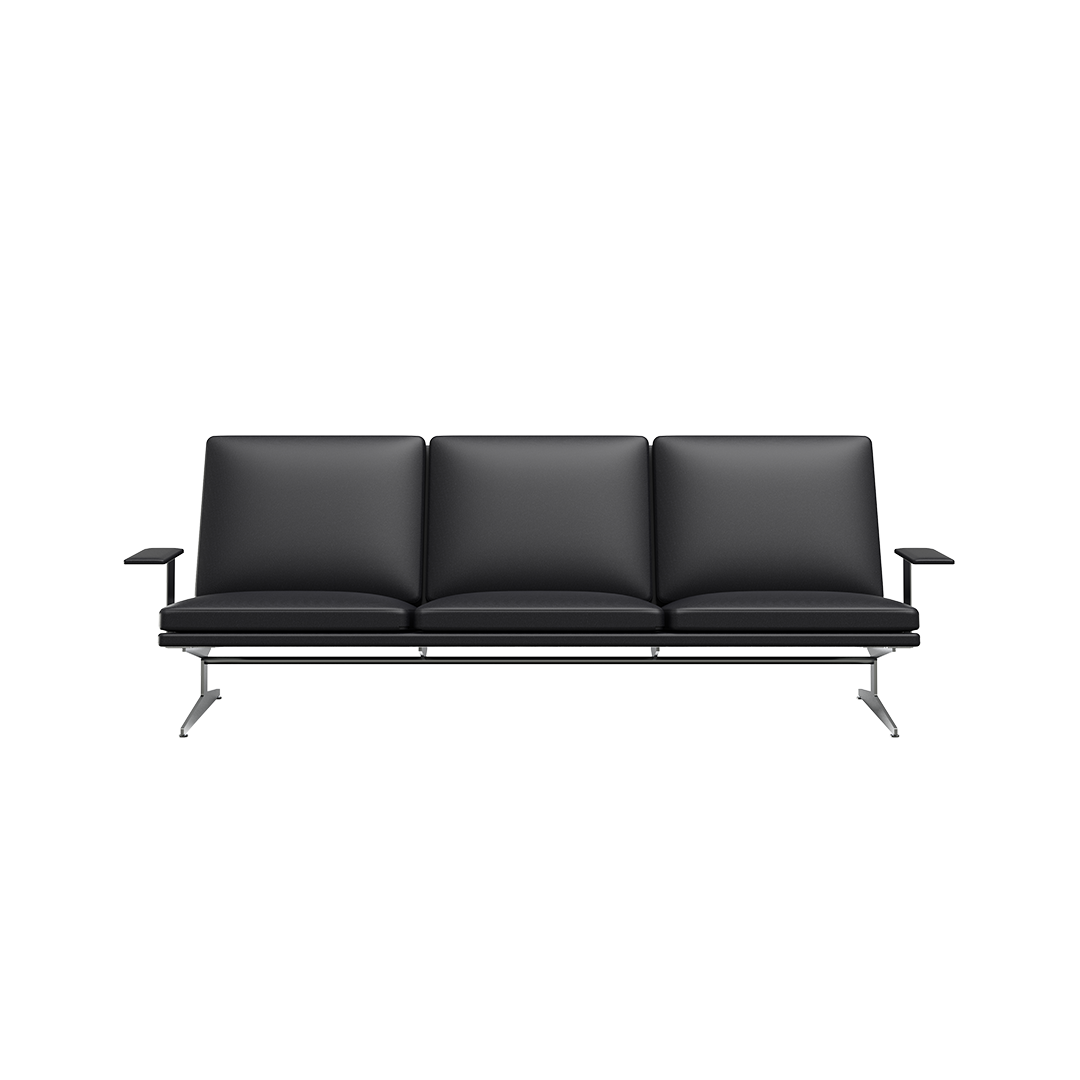 NO12. 2140 Leather Lounge Sofa (3-seater tray)