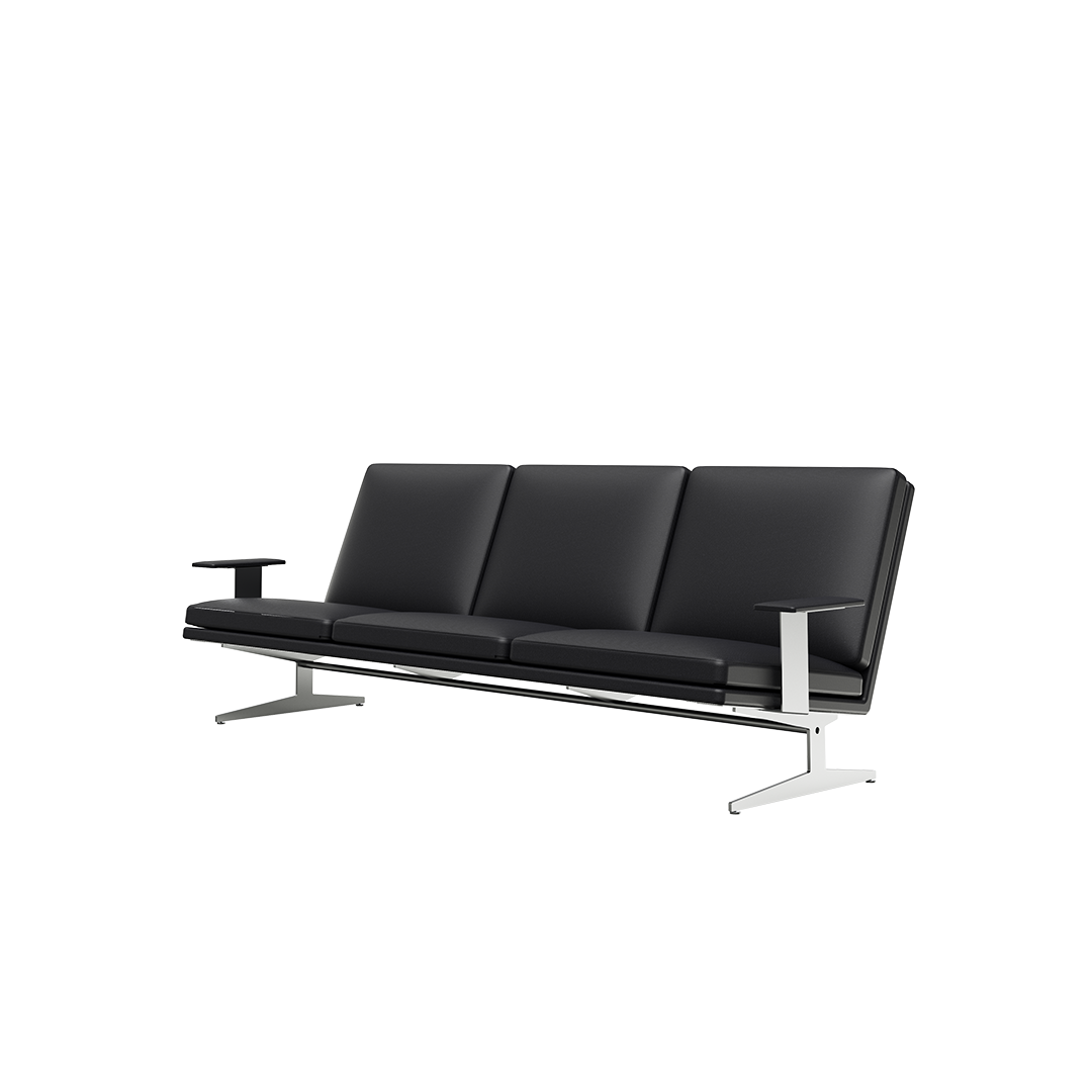 NO12. 2140 Leather Lounge Sofa (3-seater tray)