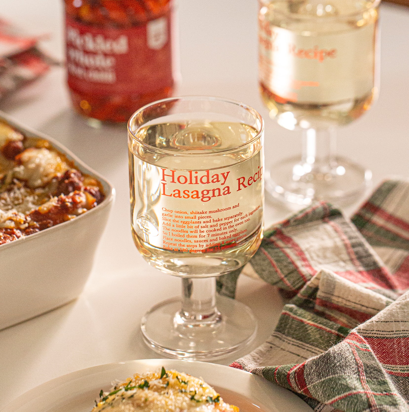 Lasagna Recipe Glass