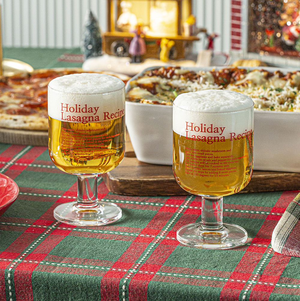​​Lasagna Recipe Glass 4개 세트