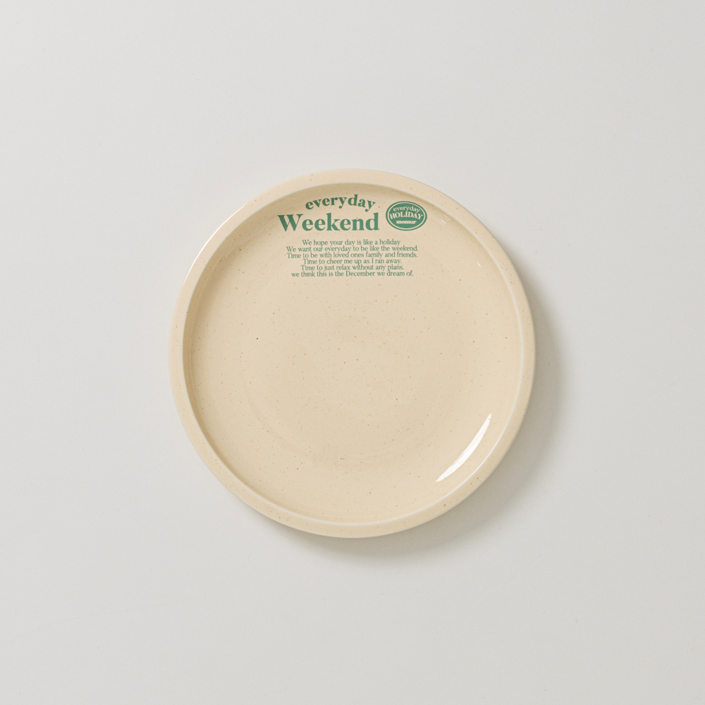 [weekend 4] 홀리데이 플레이트 'butter Green'